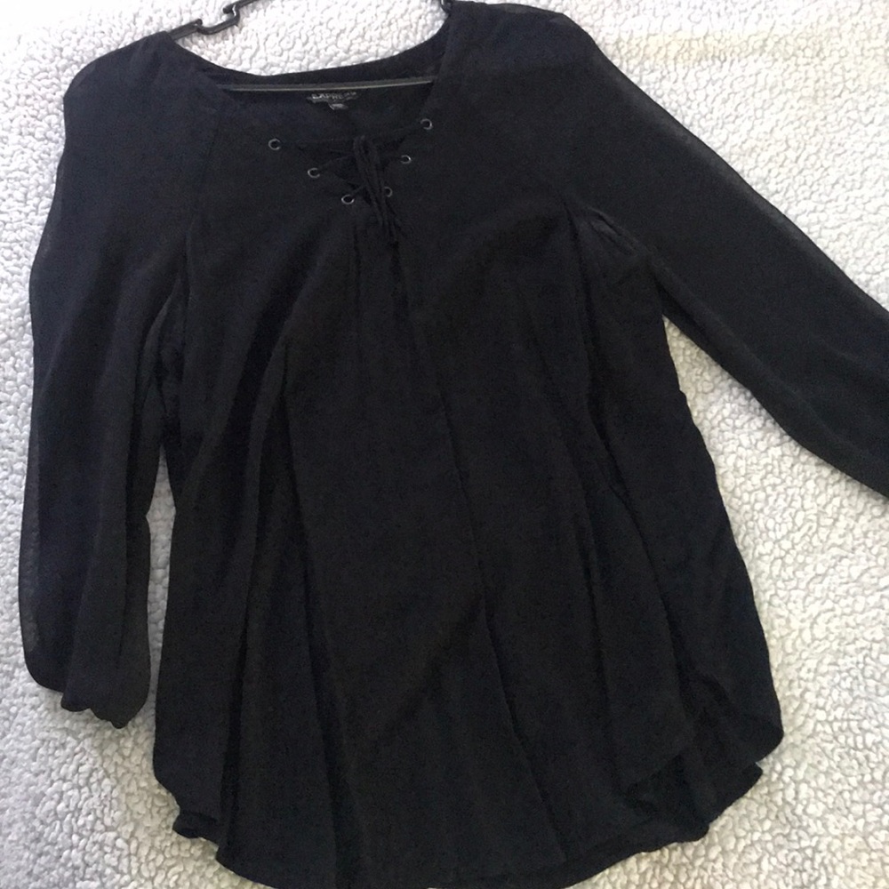 Black Sheer Top